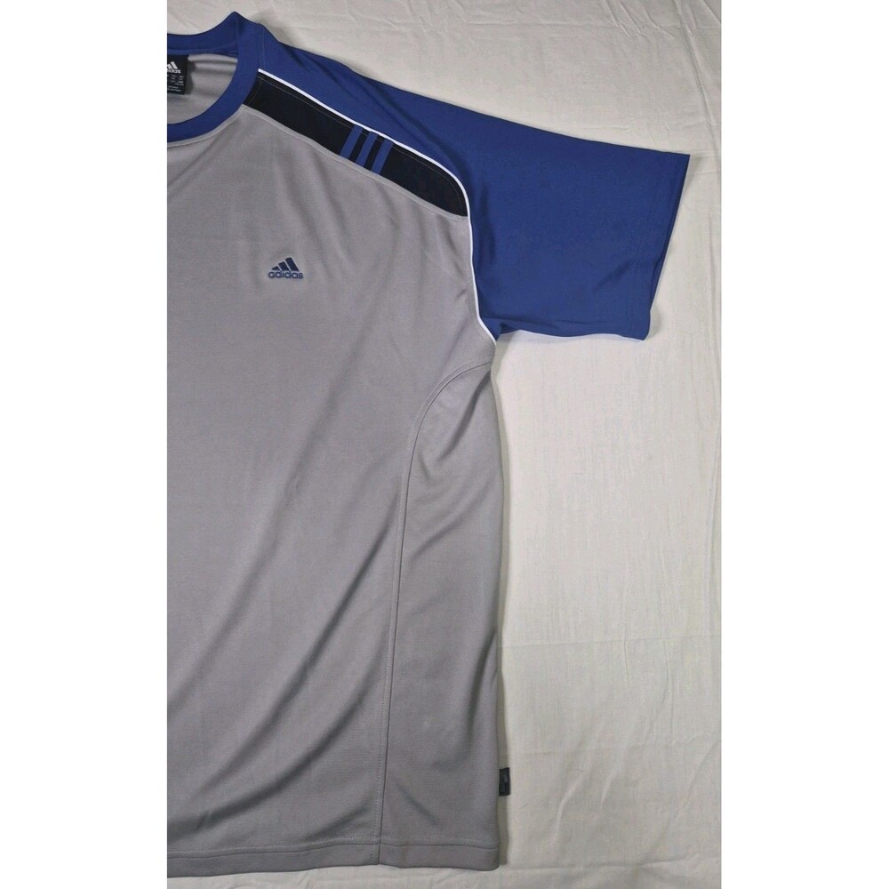 Adidas Climalite Shirt Men's Size 2XL Blue Gray Performance Moisture Wicking XXL - Picture 9 of 14